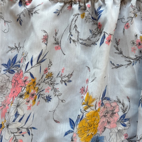 Floral Sleeveless Dress - Blue and Orange - Picture 2 of 9